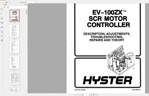 Hyster Forklift Class 1 Updated 12.2023 Electric Motor Rider Trucks Service Repair Manuals (8)