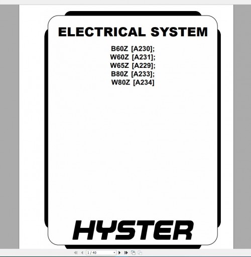 Hyster Forklift Class 3 Updated 12.2023 Electric Motor Hand Trucks Service Repair Manuals (4)