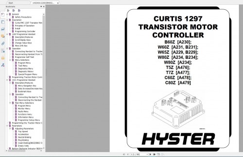 Hyster Forklift Class 3 Updated 12.2023 Electric Motor Hand Trucks Service Repair Manuals (6)