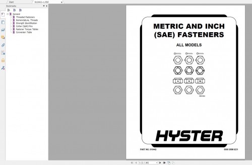 Hyster Forklift Class 4 Updated 12.2023 Internal Combustion Engine Trucks Service Repair Manuals (4)