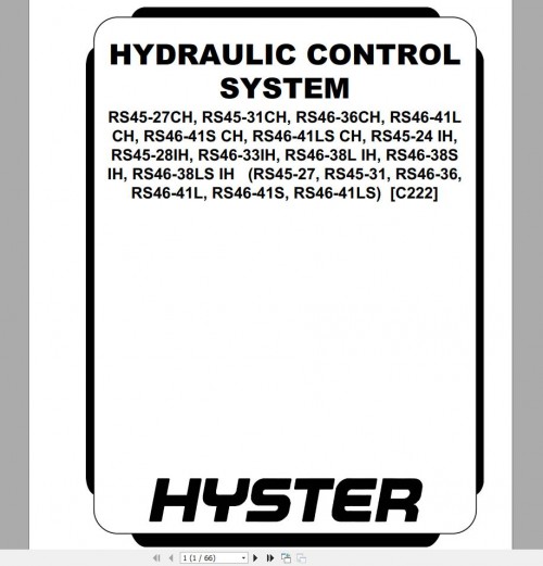 Hyster Forklift Class 5 Updated 12.2023 Internal Combustion Engine Trucks Service Repair Manuals (6)
