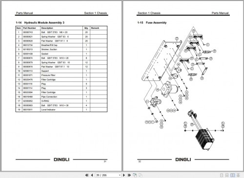 Dingli Boom Lifts BT22ERT BT22BERT Parts Manual SM032320113 1