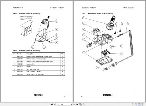 Dingli Scissor Lifts JCPT0607PA Parts Manual SM012120135 1