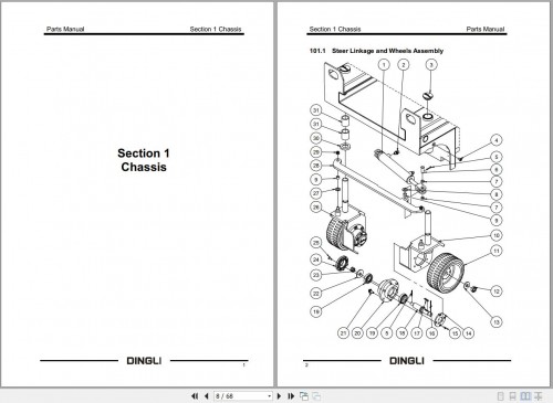 Dingli Scissor Lifts JCPT0708DCM Parts Manual SM012020121 1