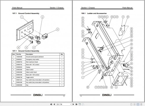 Dingli Scissor Lifts JCPT0708PA Parts Manual SM012120137 1