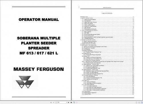 Massey Ferguson Agricultural MF613L MF617L MF621L Operator Manual 1