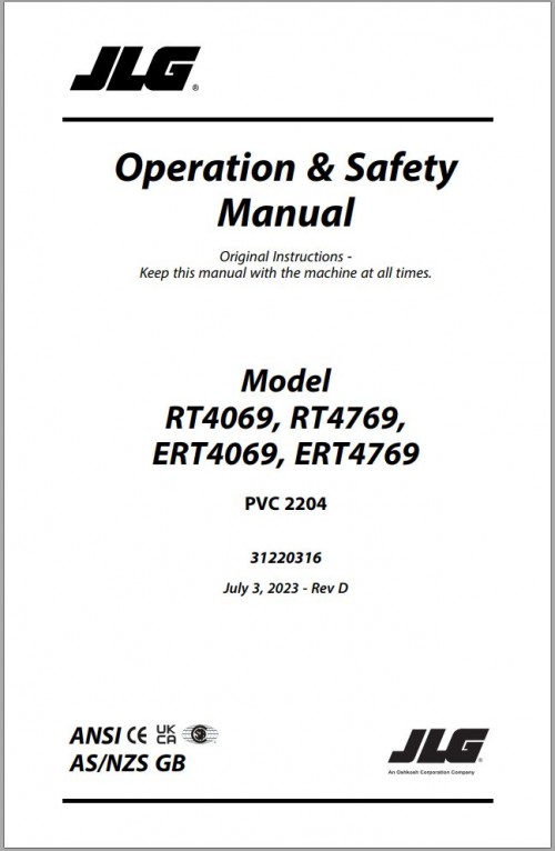 JLG Forklift Operation Service Catalog Manuals and Schematic 2022 2023 (2)