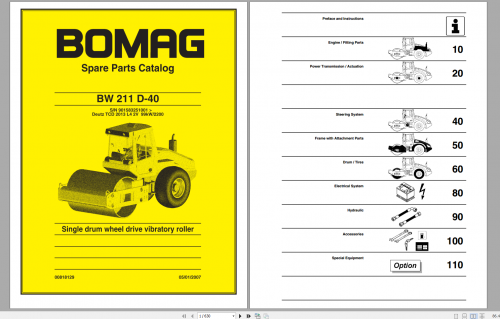 Bomag BW211 D 40 DEUTZ TCD 2013 Parts Catalog 1