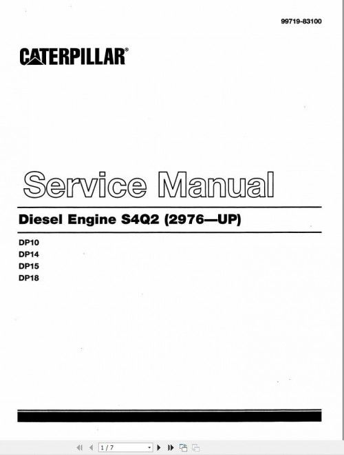 CAT Diesel Engine S4Q2 Service Manual