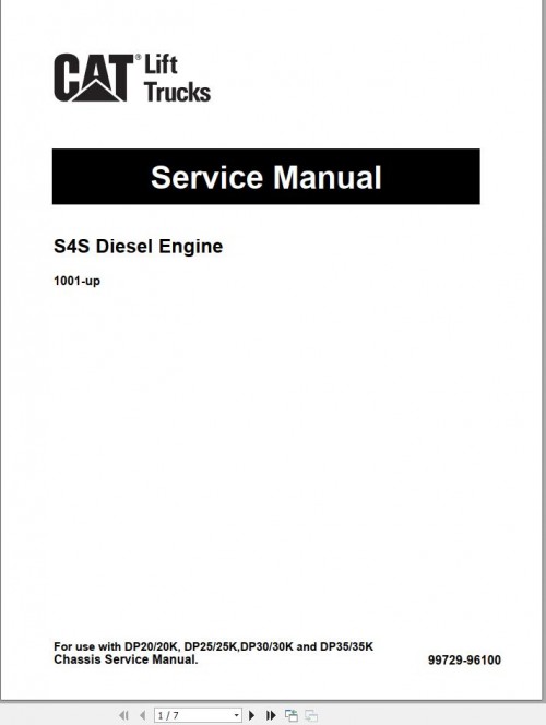 CAT Lift Truck DP35 FC Service Manual 1