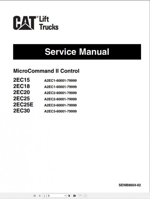 CAT MicroCommand II Control 2EC20 36 48V Service Manual