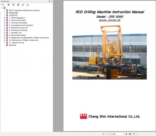 ChangShin RCD Drilling CPD2000 Instruction Manual 2012 004 005