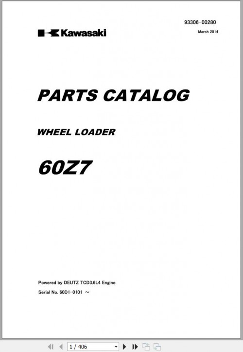 Kawasaki KCM Wheel Loader 60Z7 Parts Catalog (2)