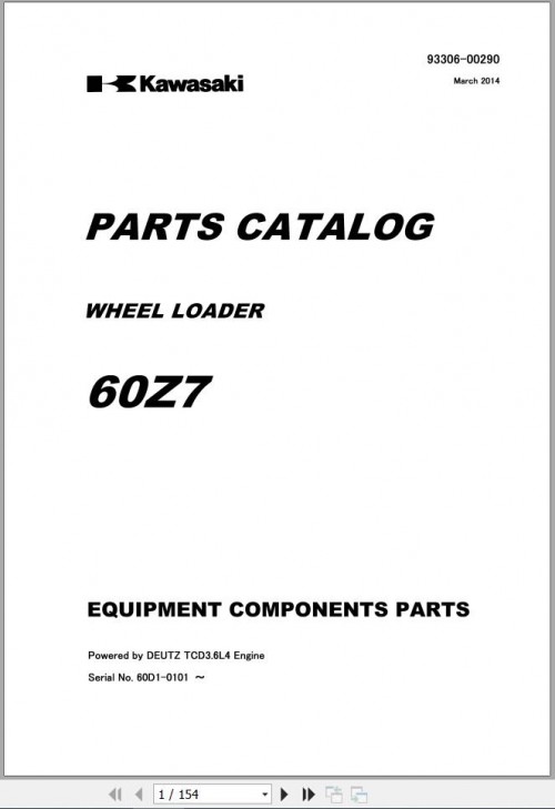 Kawasaki KCM Wheel Loader 60Z7 Parts Catalog (4)