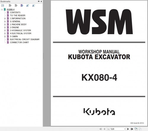 Kubota Excavator KX080 4 Workshop Manual (1)