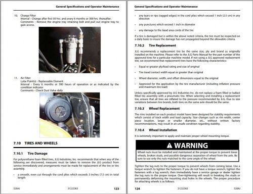 JLG Boom Lifts 520AJ Operation Safety Manual 31222363 2023 PVC 2307 1