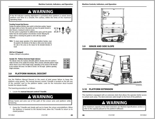 JLG Scissor Lifts ES1530LC Operation Safety Manual 31221581 2023 PVC 2204 2210 1