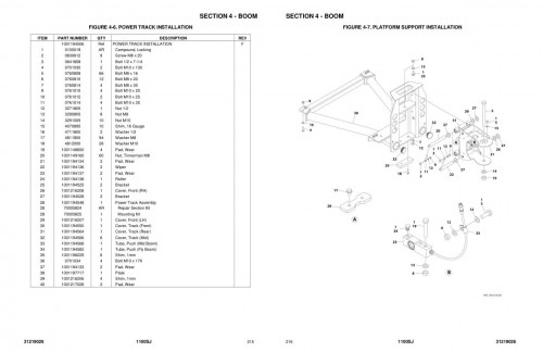 JLG Boom Lifts 1100SJ Parts Manual 31219026 2022 PVC 2101 1