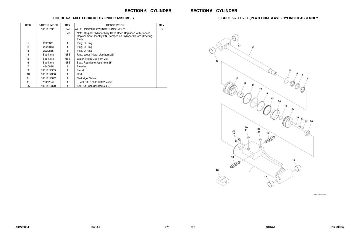 JLG Boom Lifts 340AJ Parts Manual 31223004 2023 PVC 2401 Auto Repair