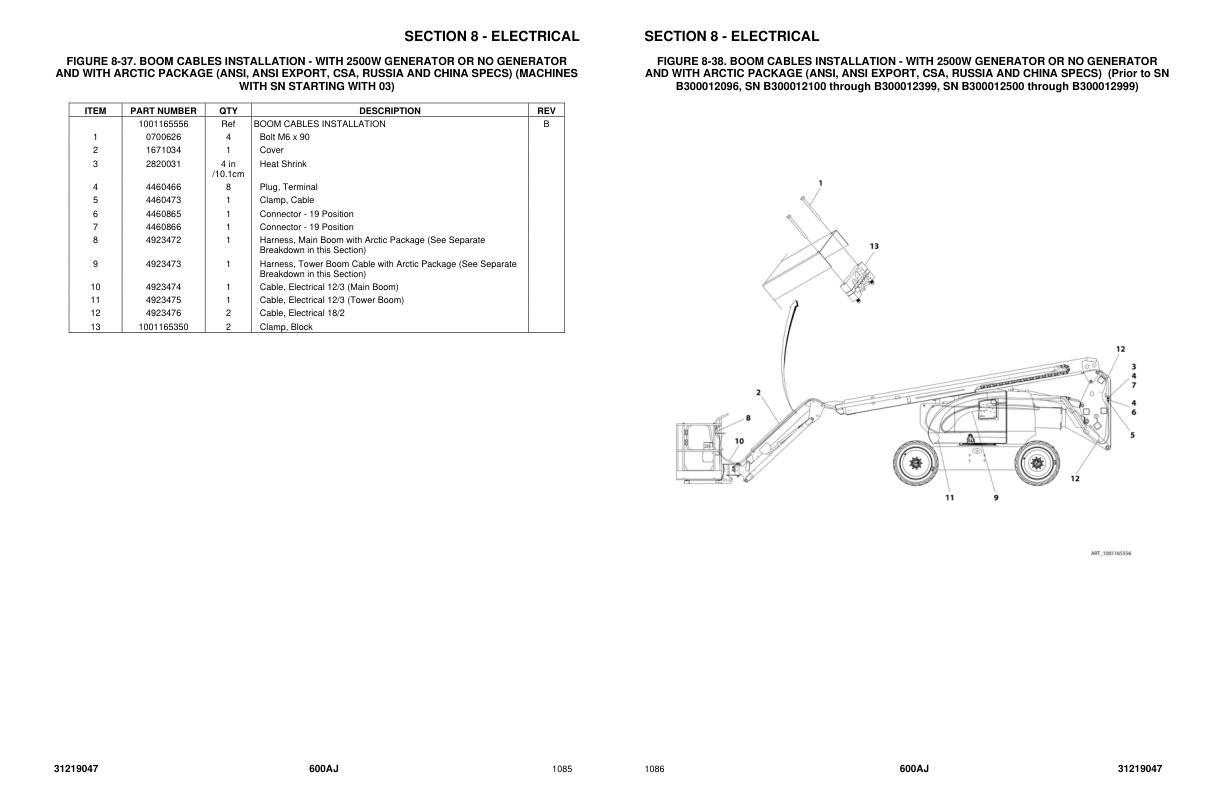 JLG Boom Lifts 600AJ Parts Manual 31219047 2022 PVC 2107 | Auto Repair ...