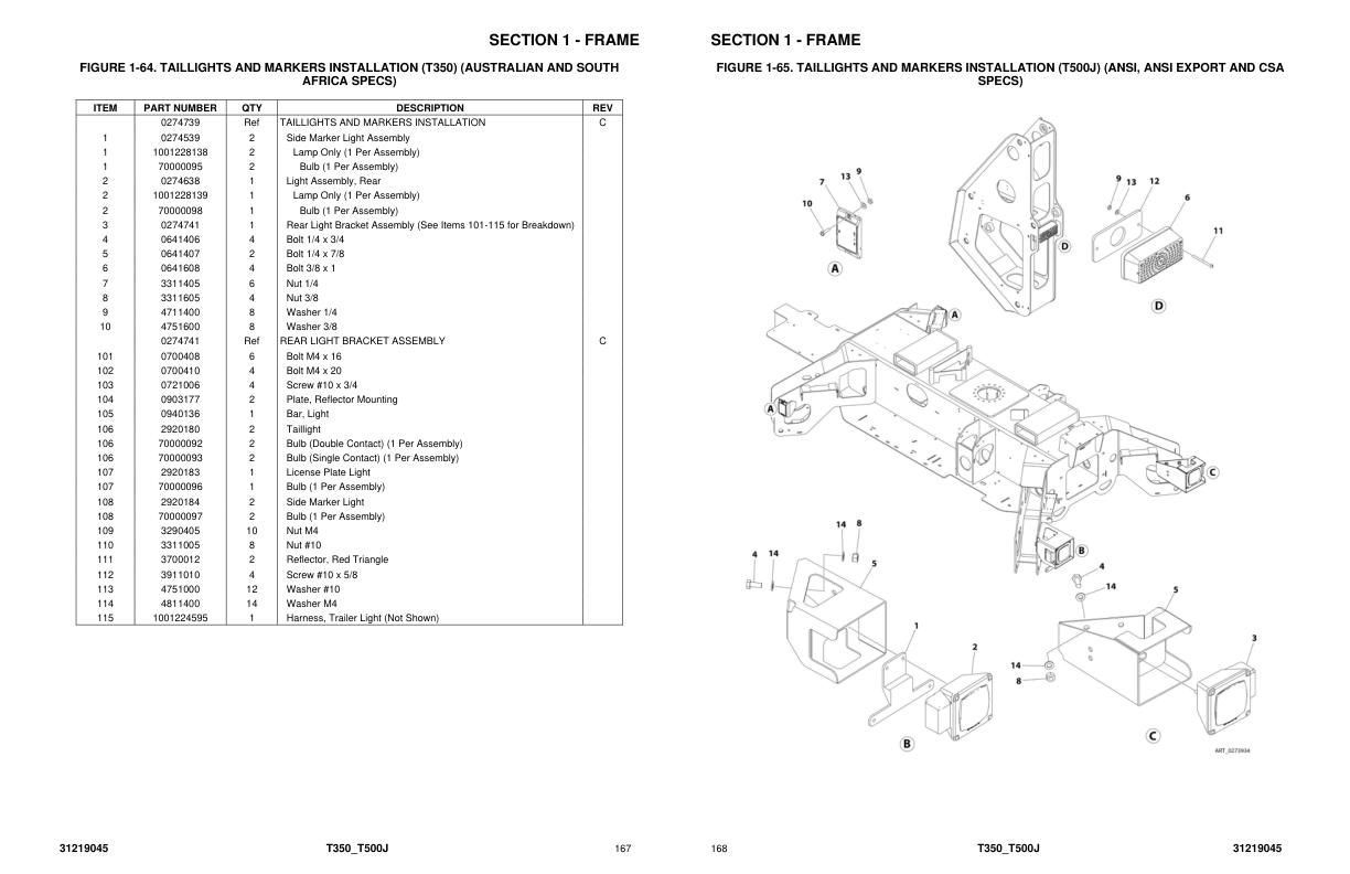 JLG Boom Lifts T350 T500J Parts Manual 31219045 2023 PVC 2101 | Auto ...