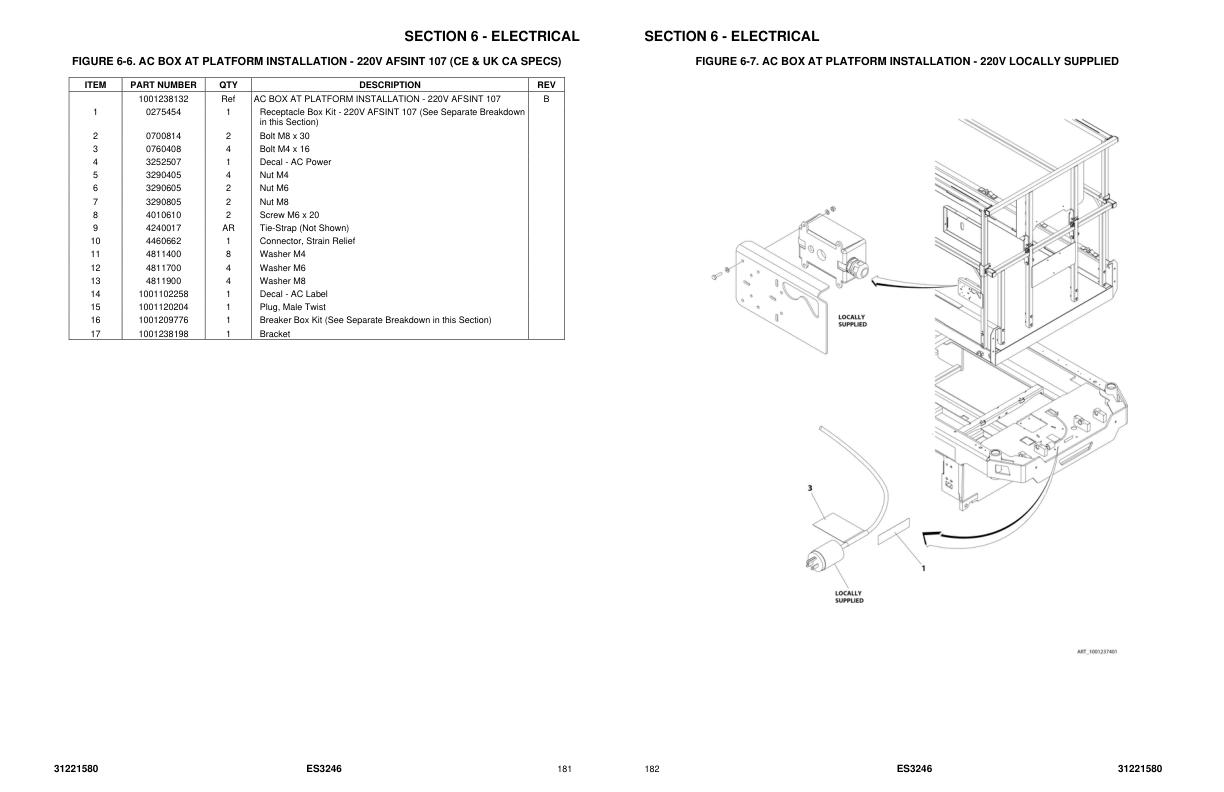 JLG Scissor Lifts ES3246 Parts Manual 31221580 2023 PVC 2304 Auto