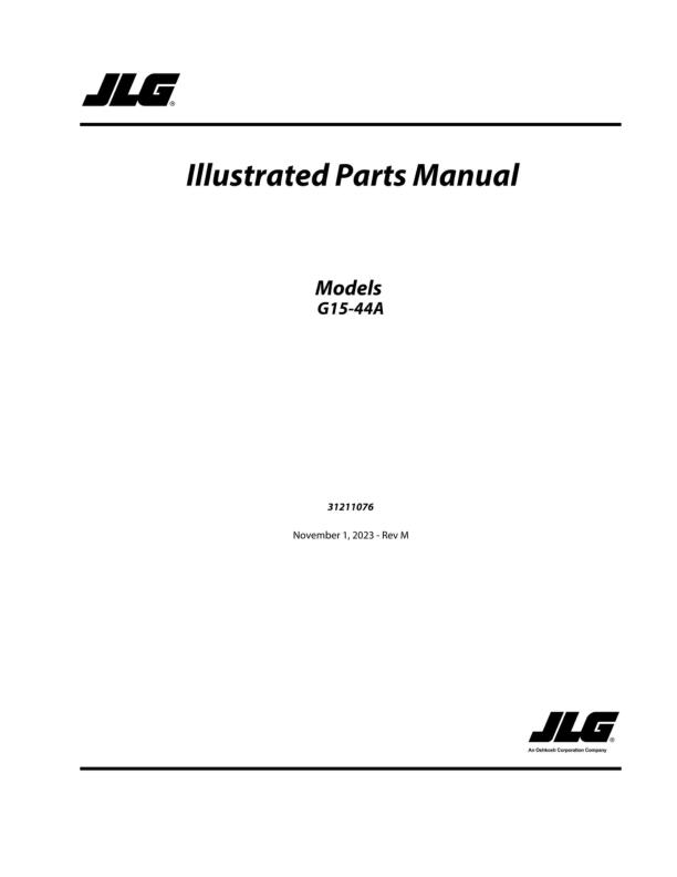 JLG Telehandlers G15-44A Parts Manual 31211076 2023 | Auto Repair ...