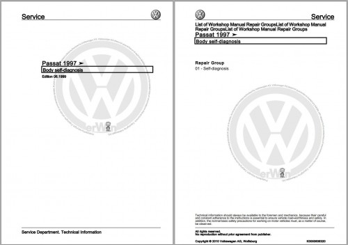 Volkswagen Car Maintenance Repair Manual, Circuit Diagrams 30.4 GB PDF (3)