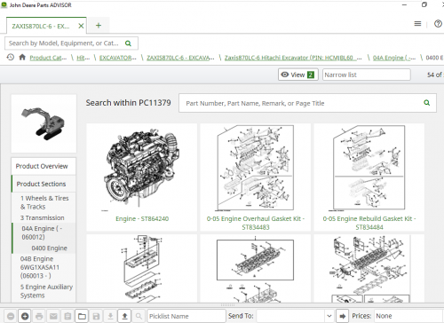 John Deere & Hitachi Parts ADVISOR 01.2024 Spare Parts Catalog Offline (2)