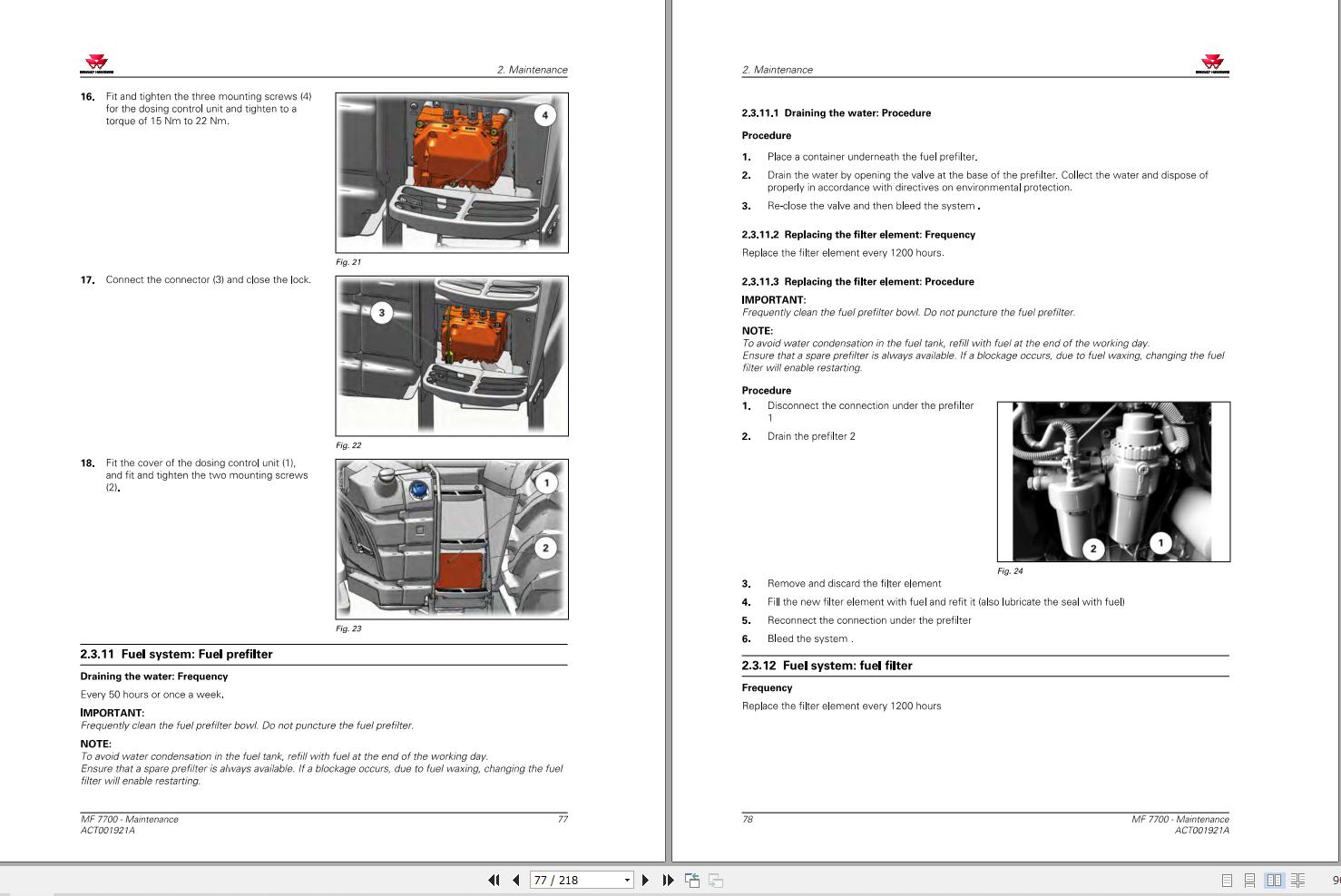 Massey Ferguson 7714 7715 7716 7718 Dyna 4 6 Operation Manual ...