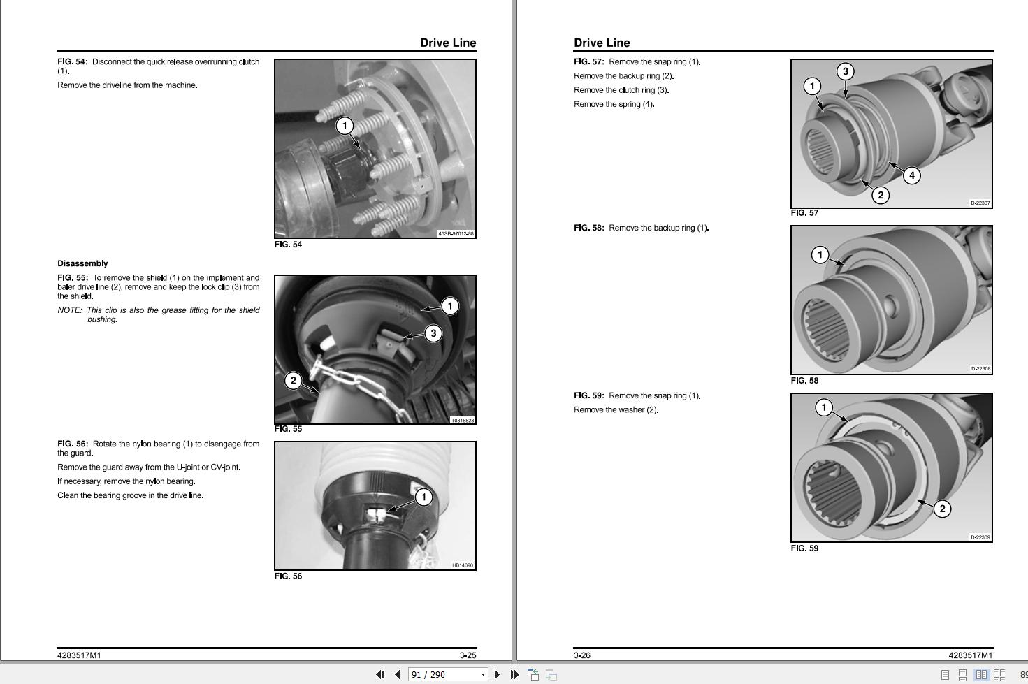 Massey Ferguson Small Square Baler 1840 Service Manual 4283517m1 