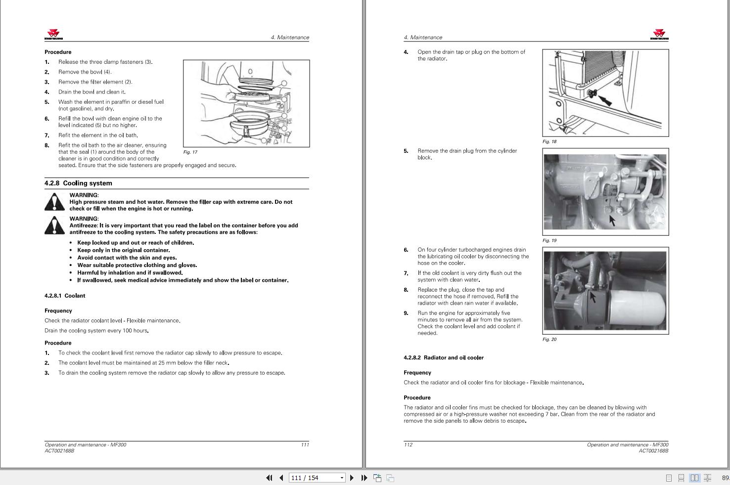 Massey Ferguson Tractor MF300 Operator Manual ACT002168B | Auto Repair ...