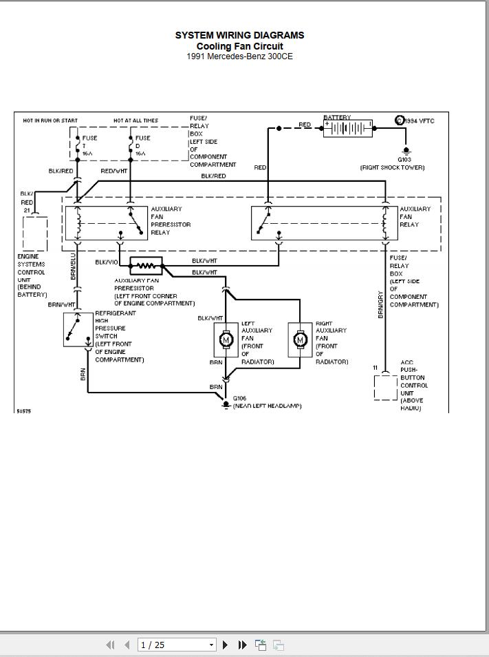 Mercedes-Benz Automotive 300CE 1991 Wiring Diagrams | Auto Repair ...