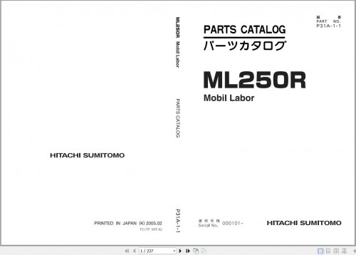 Hitachi Mobil Labor ML250R Parts Catalog (1)