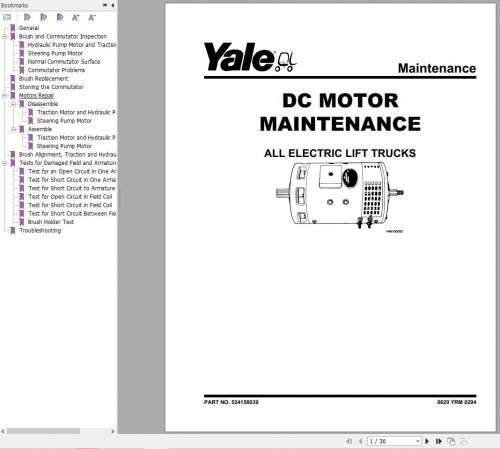 Yale Forklift A839 (ERC35 40 45 55HG) Service Manual