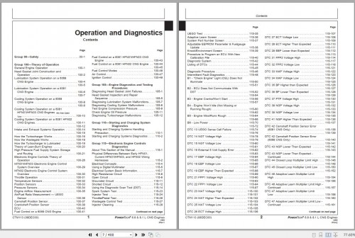 John Deere PowerTech 6.8L 8.1L Compressed Natural Gas Engines Operation and Diagnostics Manual CTM11