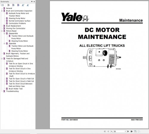 Yale Forklift C802 (MPW050E) Service Manual