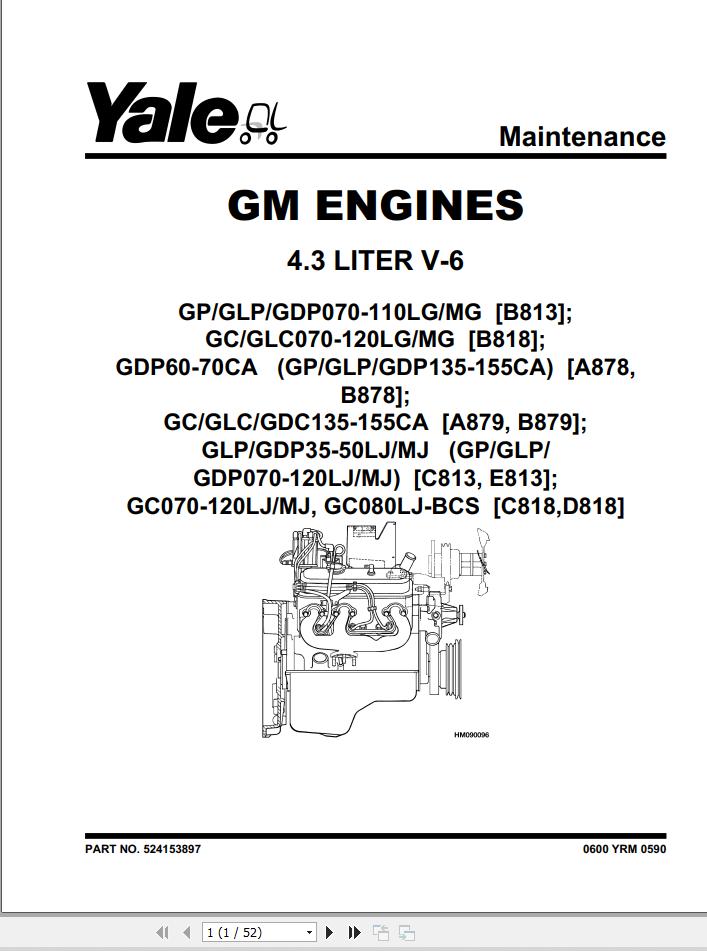 Yale Forklift B818 (GC_LG) Service Manual Auto Repair Manual Forum