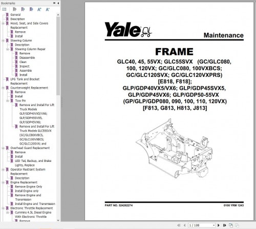 Yale Forklift F818 (GC GLC080 120 VX to GC GLC120VXPRS) Service Manual 1