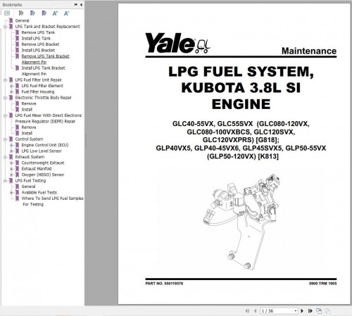 Yale Forklift G818 (GLC080 120 VX to GLC120VXPRS) Service Manual 2