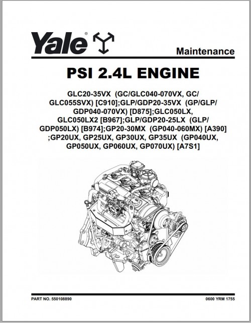 Yale Forklift A390 (GLPGDP20MX to GLPGDP35MX ) Service Manual 08 (1)