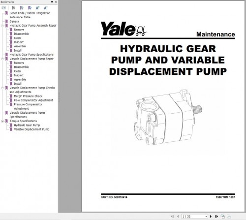 Yale Forklift K813 (GLPGDP40VX to GLPGDP55VX) Service Manual 02.2023 1