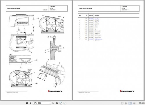 Jungheinrich Forklift ETV 214 Spare Parts Catalog 91165548 (2)