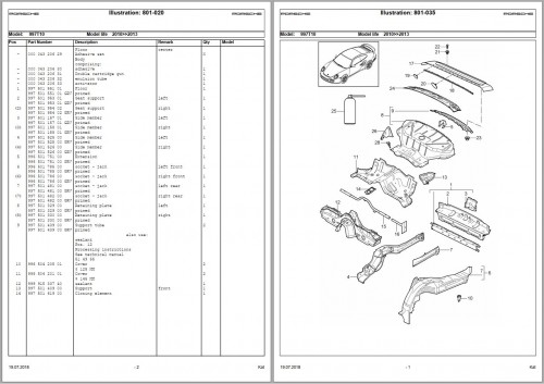 Porsche 911 (998) Turbo Model 2010 2013 Parts Catalog