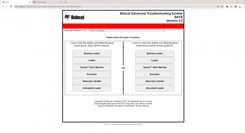 Bobcat BATS 01.2022 + Bobcat Service Library [Q4 2022] Service Operator & Maintenance Manual Bulleti