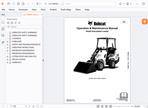 Bobcat Service Library Q4.2022 2022 Service Operator & Maintenance Manual Bulletins Diagrams (7)