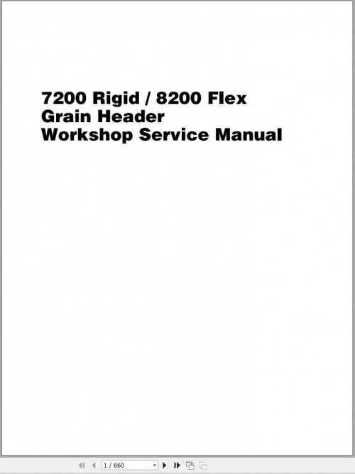 Massey Ferguson 7200 Rigid 8200 Flex Workshop Service Manual 4283098M1