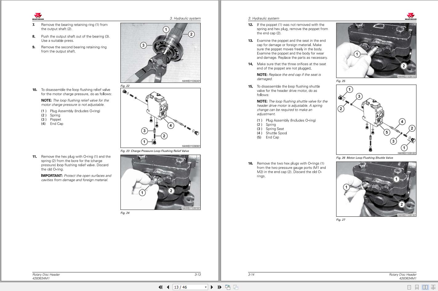 Massey Ferguson Disc Header 9316S 9316D Workshop Service Manual ...