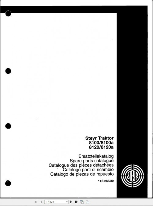 Steyr Tractor 8100 8110a 8120 8120a Parts Catalog (2)
