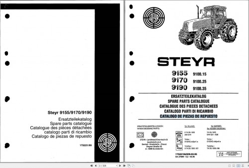 Steyr Tractor 9155 9170 9190 Parts Catalog (1)